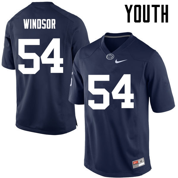 Youth Penn State Nittany Lions #54 Robert Windsor College Football Jerseys-Navy